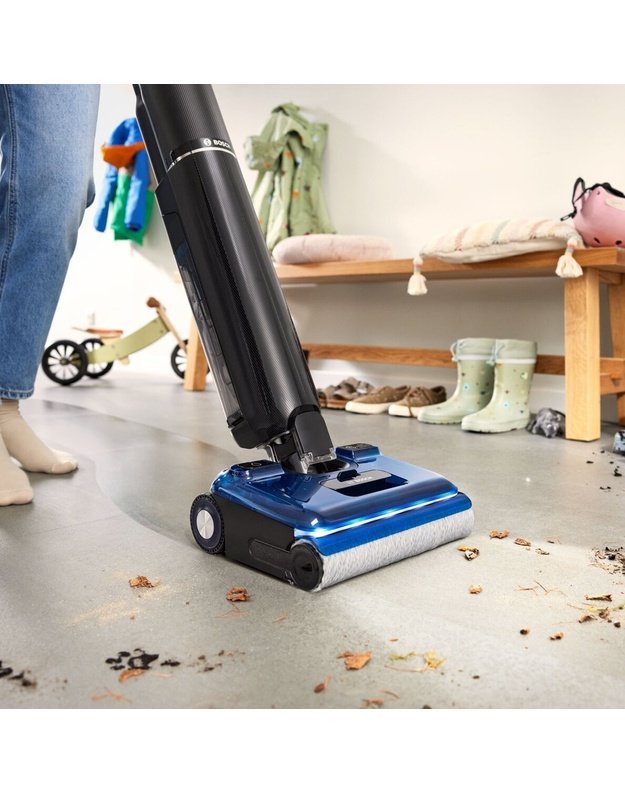 Bosch BHF61BM Serie 6 OneFlow grindų plovimo siurblys, 24 000 Pa, automatinis ploviklio dozavimas, 180° konstrukcija