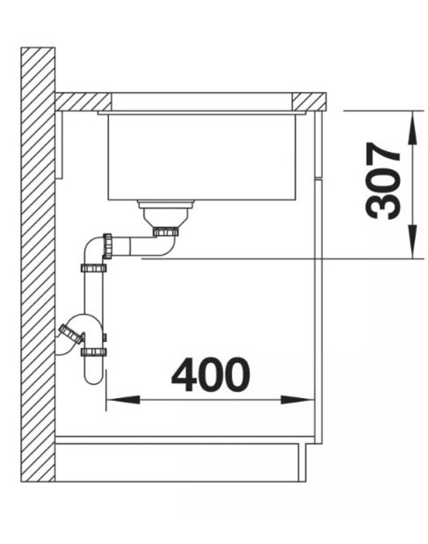 Virtuvės plautuvė Blanco SUBLINE 500-U 527797, antracito, be dugno vožtuvo