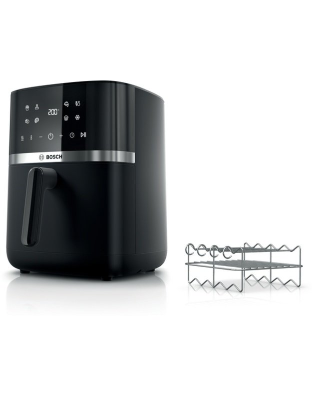 Bosch MAF462B1 Serie 4 karšto oro gruzdintuvė, 6,1 l, 2050 W, Dual Heating, 40–200 °C, grilio rinkinys, juoda
