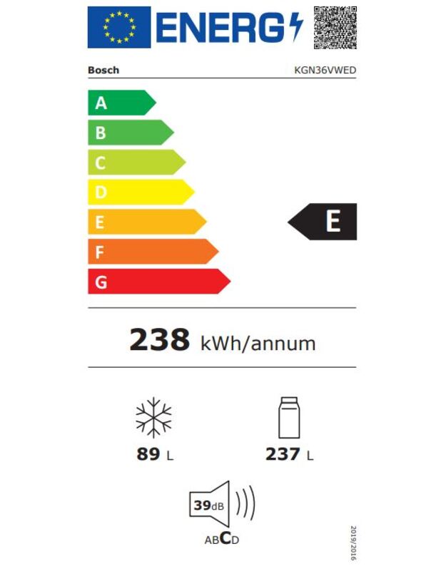 Šaldytuvas Bosch KGN36VWED  2