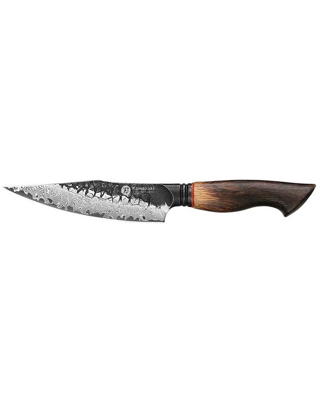Damasko plieno peilis Kamazak Utility Knife, KZ48KN, 14 cm, NEMOKAMAS PRISTATYMAS!