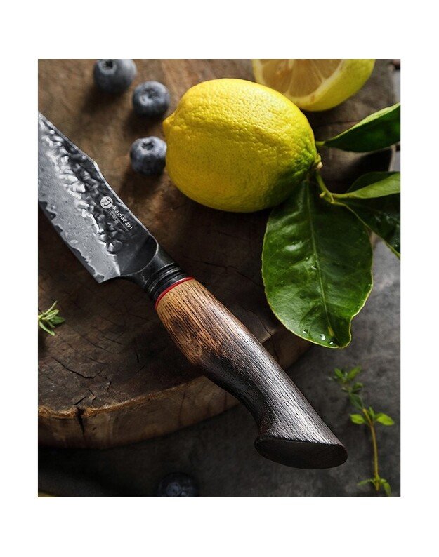 Damasko plieno peilis Kamazak Utility Knife, KZ48KN, 14 cm, NEMOKAMAS PRISTATYMAS! 2