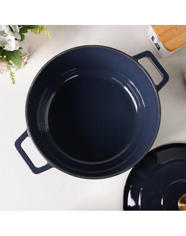 Apvalus emaliuotas ketaus puodas ZY020DGKI ,6 l