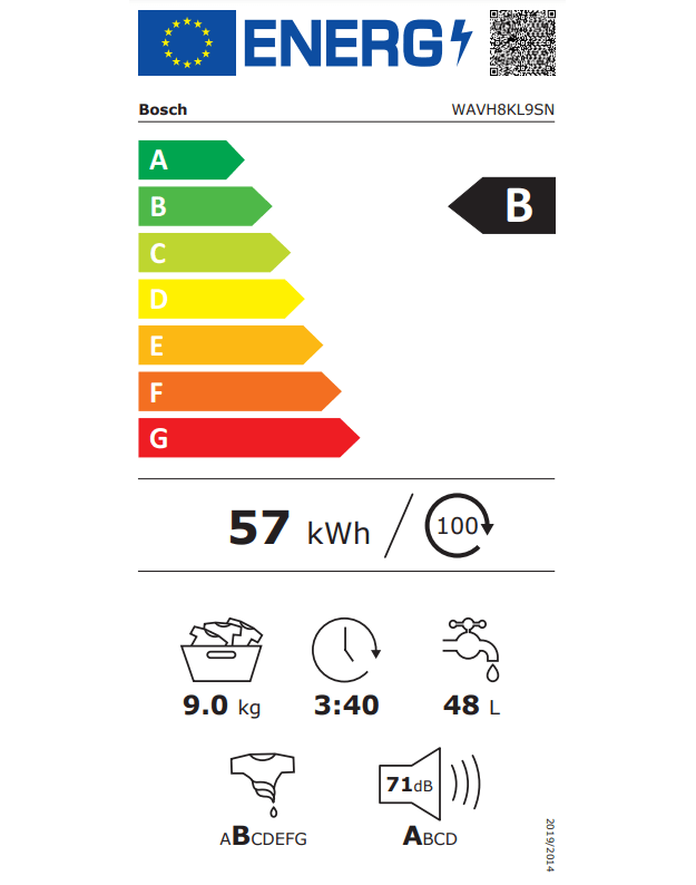 Skalbimo mašinos Bosch WAVH8KL9SN