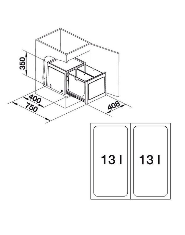 Atliekų rūšiavimo sistema Blanco BOTTON PRO 45/2 manual