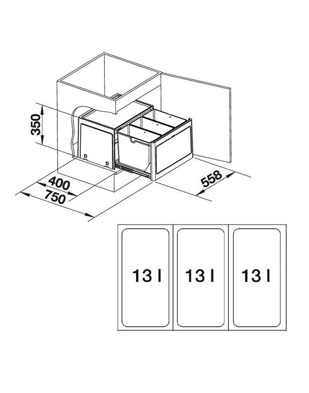 Atliekų rūšiavimo sistema Blanco BOTTON PRO 60/3 manual