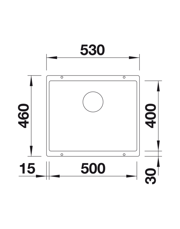 Plautuvės Blanco SUBLINE 500-U (skirtingų spalvų)