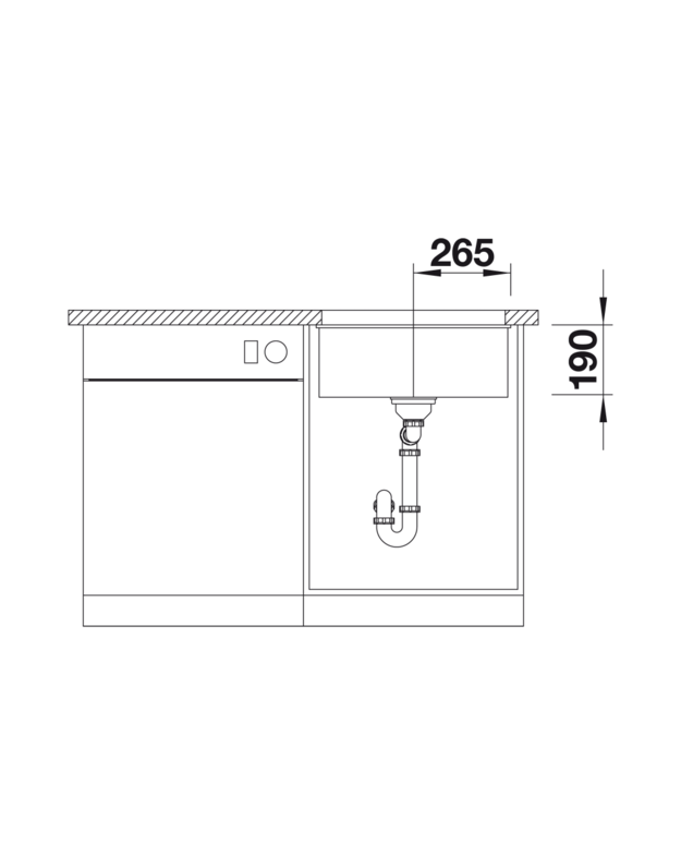 Plautuvės Blanco SUBLINE 500-U (skirtingų spalvų)