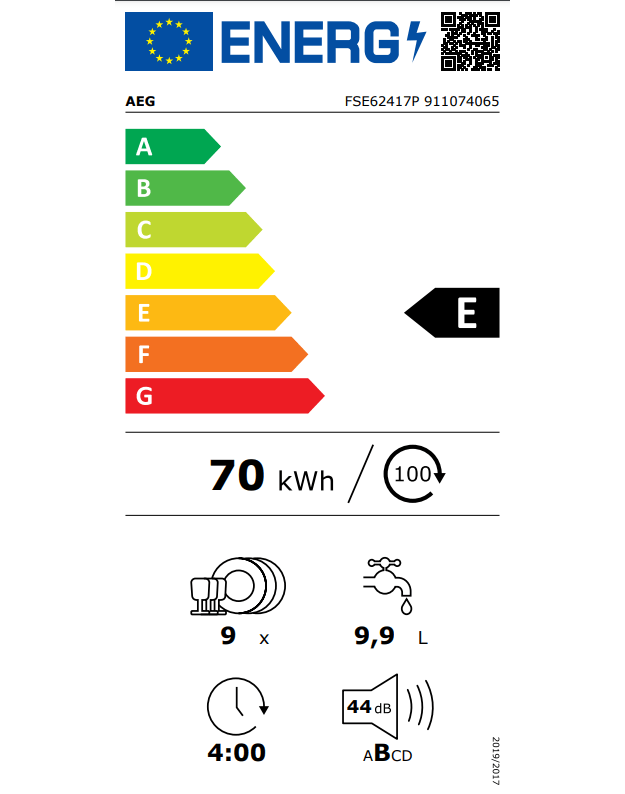 Indaplovės AEG FSE62417P