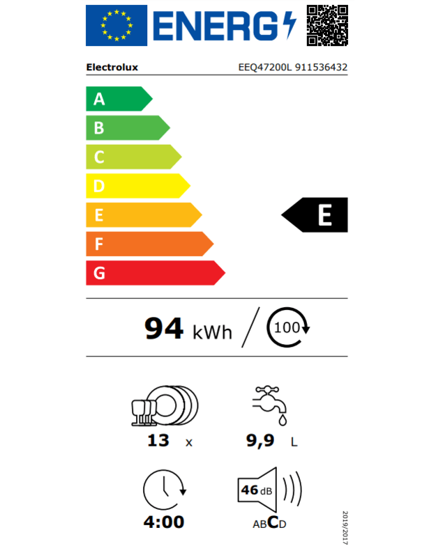 Indaplovės Electrolux EEQ47200L