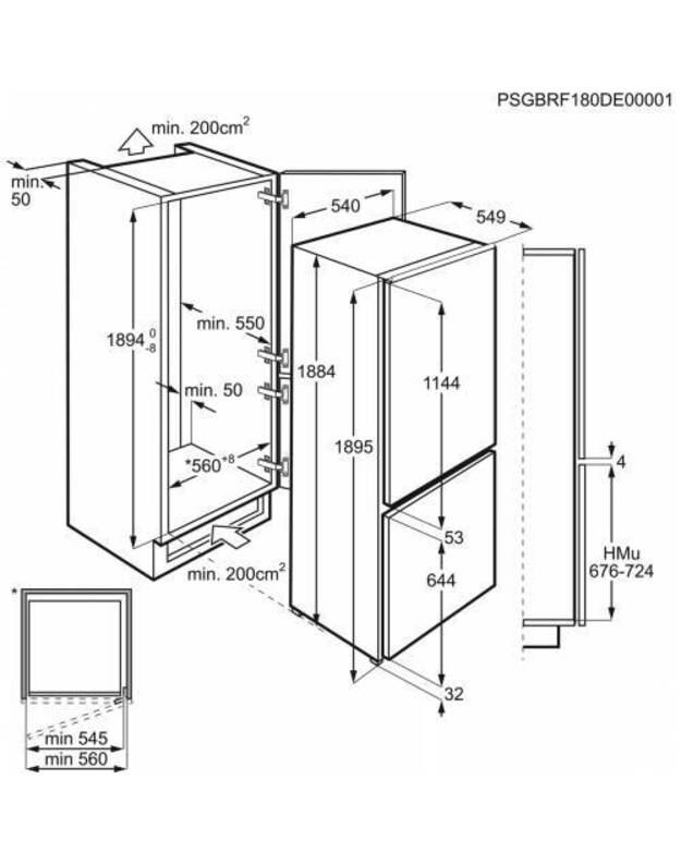 Įmontuojamas šaldytuvas Electrolux LNS8TE19S