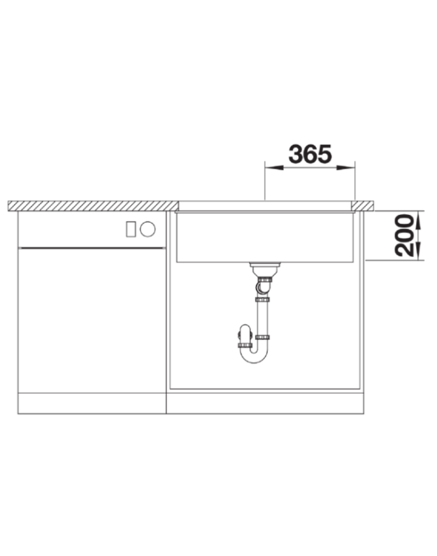 Plautuvė Blanco ETAGON 700-U, švelni balta 527078