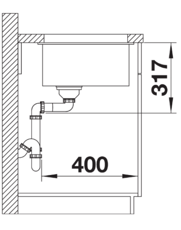 Plautuvė Blanco ETAGON 700-U, švelni balta 527078