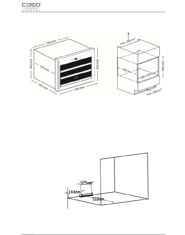 Caso Wine cooler WineSafe 18