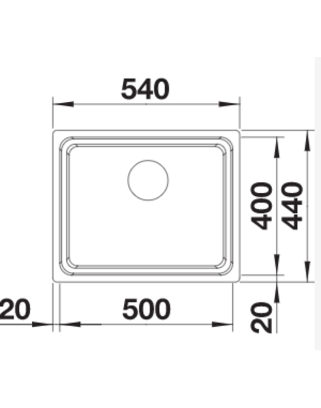 Plautuvės Blanco ETAGON 500-U metalas 521841