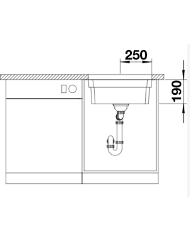 Plautuvės Blanco ETAGON 500-U metalas 521841