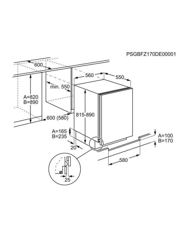 Įmontuojamas šaldytuvas Electrolux LXB2AE82S
