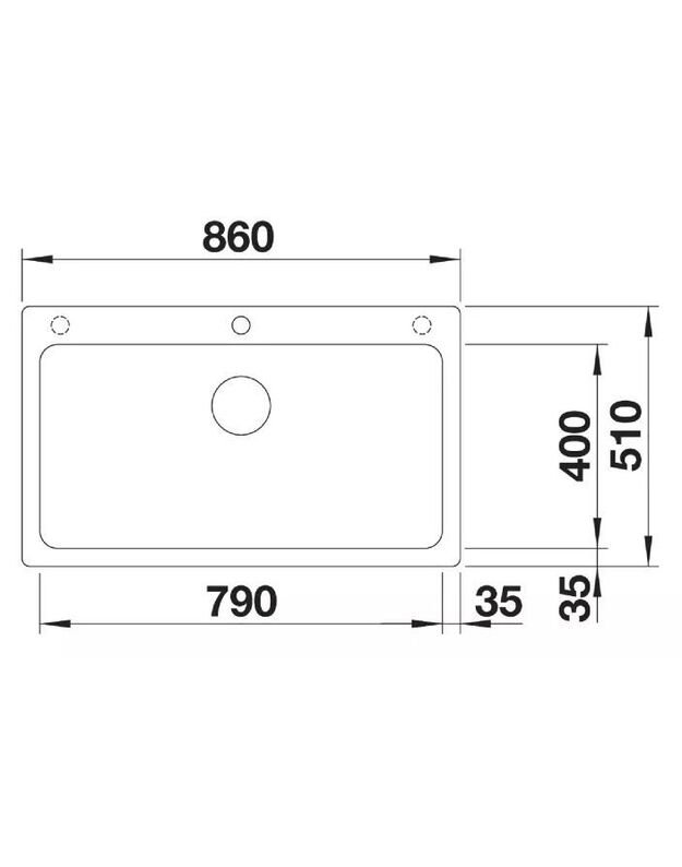 Plautuvė BLANCO NAYA XL 9, juoda, 525947