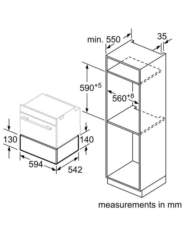 Įmontuojamas vakuumavimo stalčius Siemens BV910E1B1