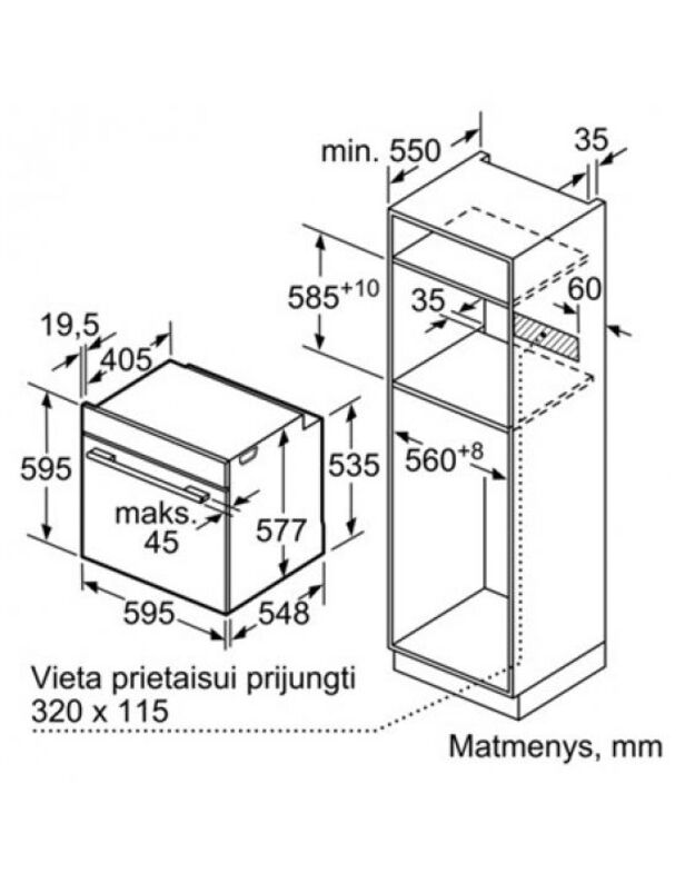 Orkaitė Siemens HB634GBW1