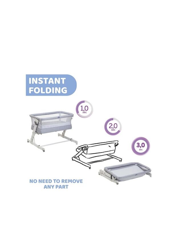 Lovytė Chicco Next2Me POP-UP Grey Mist