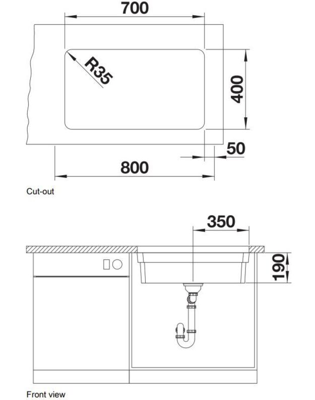 Plautuvė Blanco ETAGON 700-U, 524270