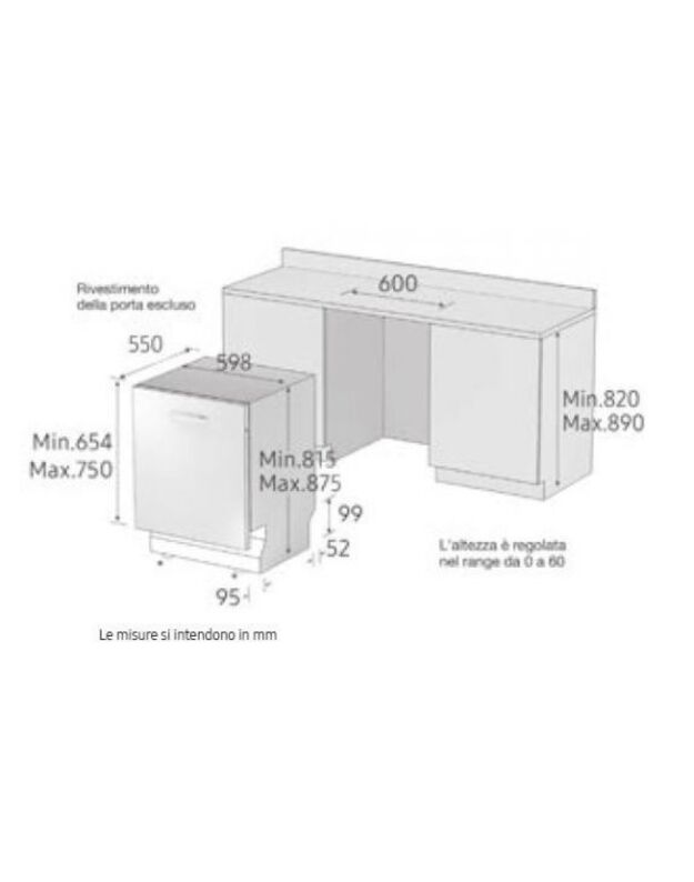 Indaplovės Samsung DW60R7050BB