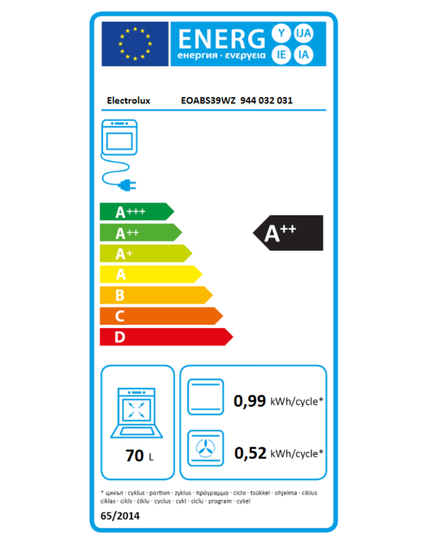 Orkaitės Electrolux EOABS39WZ