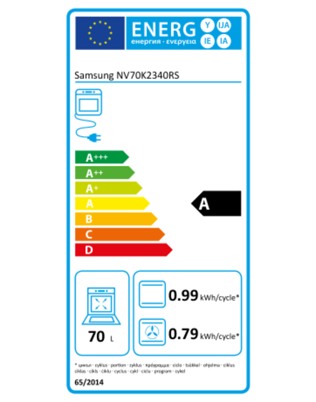 Orkaitės Samsung NV70K2340RS