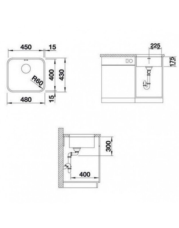 Plautuvės Blanco SUPRA 450-U 518203