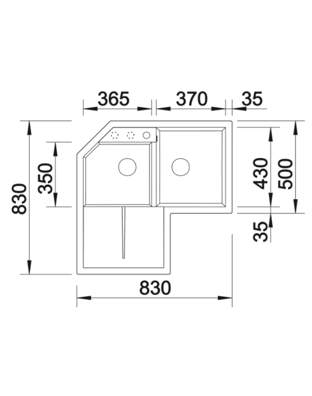 Plautuvė Blanco METRA 9 E, kavos, 515573