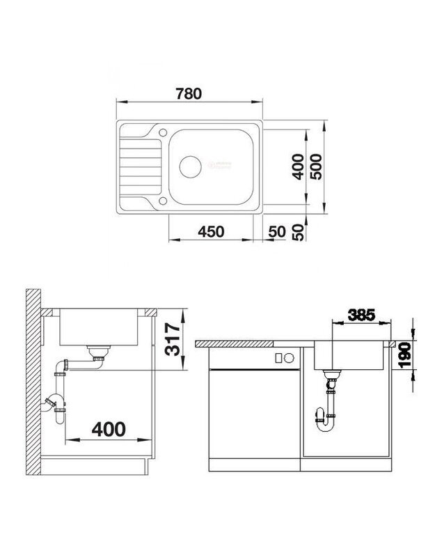 Plautuvės Blanco Dinas XL 6 S Compact, 525121 1