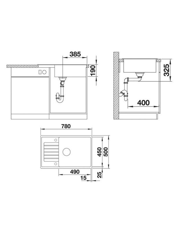 Akmens masės plautuvės Blanco ZIA XL 6 S Compact, švelni balta, 527213