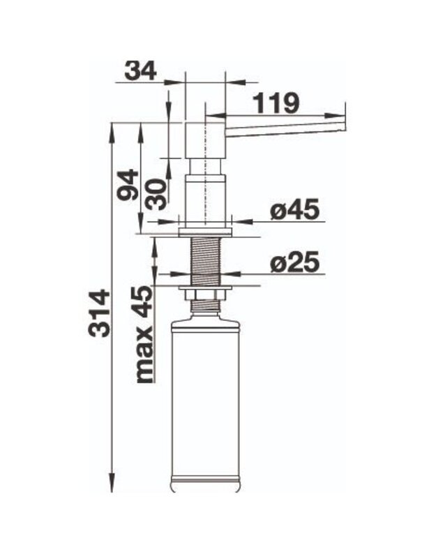  Skysto muilo dozatorius Blanco Lato BLANCO LATO PVD Steel 525809