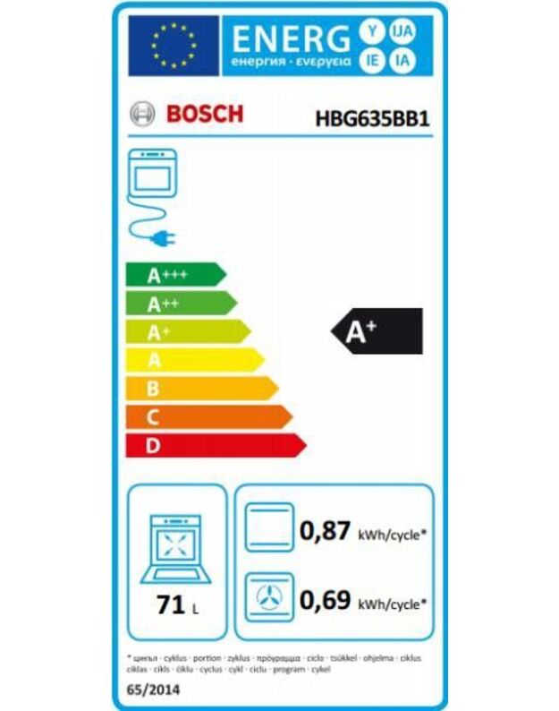 Orkaitės Bosch HBG635BB1