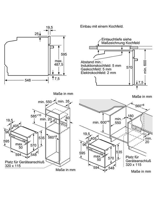 Orkaitės Bosch HBA533BS0S