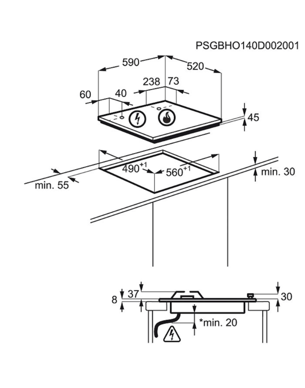 Kaitlentės Electrolux KGG64362S 1