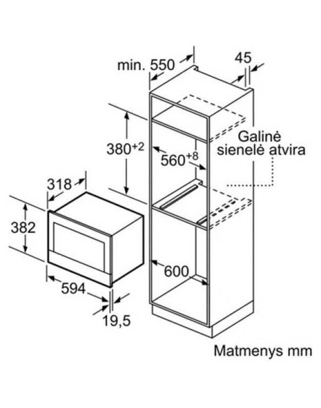 Mikrobangų krosnelės Siemens BE634LGS1