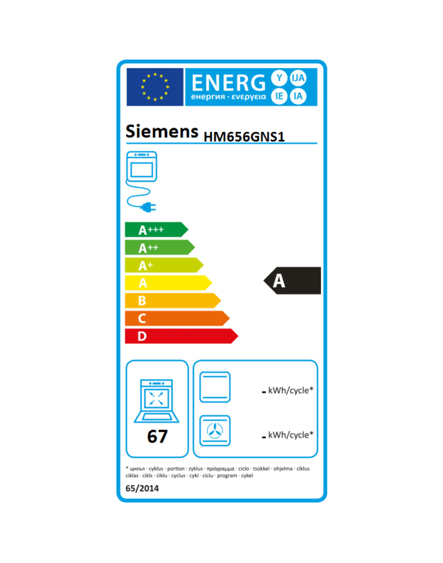 Orkaitės Siemens HM656GNS1